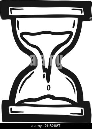 Sand painted clock cursor icon, vector illustration Stock Vector