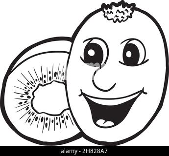 kiwi and pear coloring pages