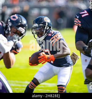Chicago, Illinois, USA. 21st Nov, 2021. - Bears #17 Jakeem Grant Sr. in action during the NFL Game between the Baltimore Ravens and Chicago Bears at Soldier Field in Chicago, IL. Photographer: Mike Wulf. Credit: csm/Alamy Live News Stock Photo