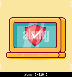 computer security check concept symbol vector illustration Stock Vector