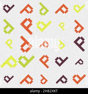 Abstract Geometrical generative computational art illustration Stock Vector