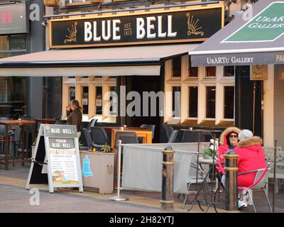 Blue Bell pub in High Street, Cardiff city, Wales, UK Stock Photo