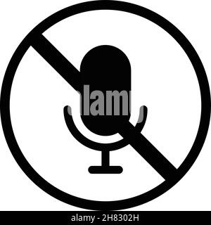 A microphone icon used in video conferencing. Stock Vector