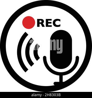 It allows for any expression of recording. Stock Vector