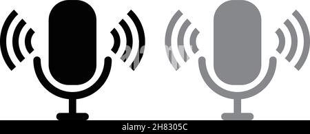 You can use it to emphasize the microphone icon or to blend it into the atmosphere. Stock Vector