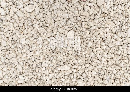 Expanse of white gravel. Useful image as background Stock Photo