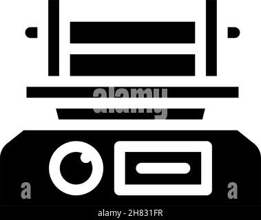 shaker laboratory device glyph icon vector illustration Stock Vector
