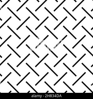 Black woven textile seamless pattern Stock Vector