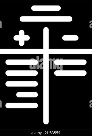 pros and cons glyph icon vector illustration Stock Vector