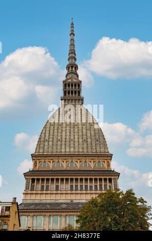 Mole Antonelliana tower in Turin close-up Stock Photo