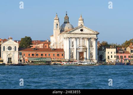 VENICE, ITALY - SEPTEMBER 26, 2017: View of the old Dominican church Gesuati (Santa Maria del Rosario) on a sunny September day Stock Photo