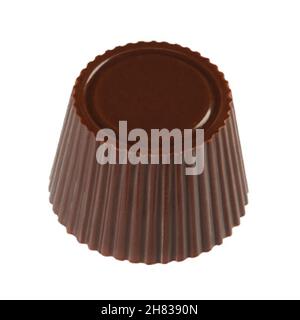 Chocolate candy isolated over white background, sweets object photography wallpaper Stock Photo