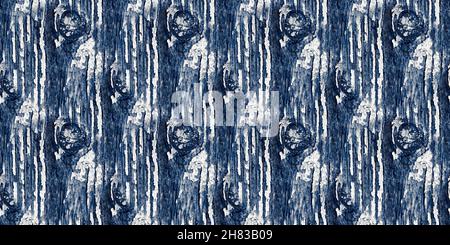 Aged Tree Stencil. Abstract Grey Wood Background. Weathered Grey Wood Background. Damaged Wallpaper. Worn Structure. Indigo Broken Pattern. Grungy Nat Stock Photo