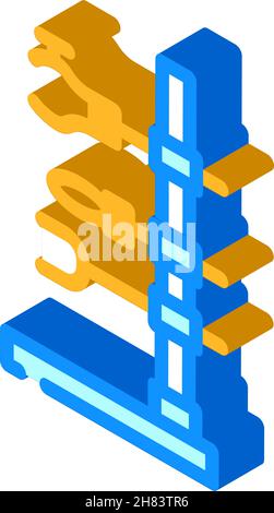 holder laboratory tool isometric icon vector illustration Stock Vector