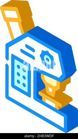 microscope laboratory tool isometric icon vector illustration Stock Vector