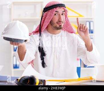 The arab engineer working on new project Stock Photo