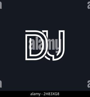 Professional Innovative Initial DU logo. Minimal elegant Monogram. Premium Business Artistic Alphabet symbol and sign Stock Vector