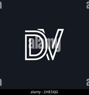 Professional Innovative Initial DV logo. Minimal elegant Monogram. Premium Business Artistic Alphabet symbol and sign Stock Vector