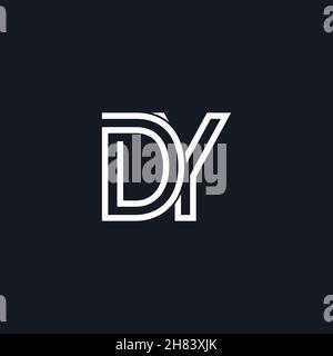 Professional Innovative Initial DY logo. Minimal elegant Monogram. Premium Business Artistic Alphabet symbol and sign Stock Vector