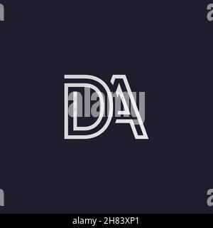 Professional Innovative Initial DA logo. Minimal elegant Monogram. Premium Business Artistic Alphabet symbol and sign Stock Vector
