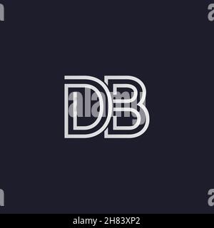 Professional Innovative Initial DB logo. Minimal elegant Monogram. Premium Business Artistic Alphabet symbol and sign Stock Vector