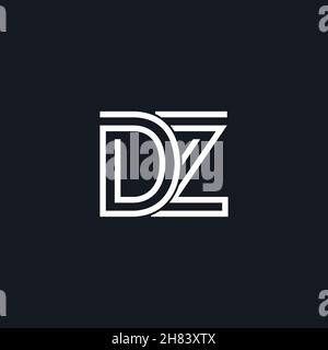 Professional Innovative Initial DZ logo. Minimal elegant Monogram. Premium Business Artistic Alphabet symbol and sign Stock Vector