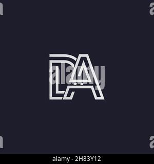 Professional Innovative Initial DA logo. Minimal elegant Monogram. Premium Business Artistic Alphabet symbol and sign Stock Vector