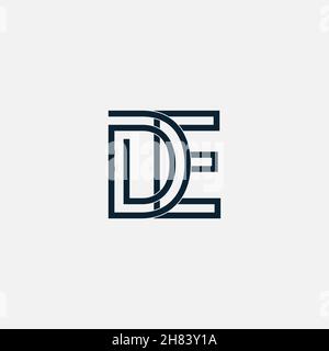Professional Innovative Initial DE logo. Minimal elegant Monogram. Premium Business Artistic Alphabet symbol and sign Stock Vector
