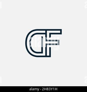 Professional Innovative Initial DF logo. Minimal elegant Monogram. Premium Business Artistic Alphabet symbol and sign Stock Vector