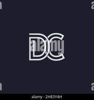 Professional Innovative Initial DC logo. Minimal elegant Monogram. Premium Business Artistic Alphabet symbol and sign Stock Vector