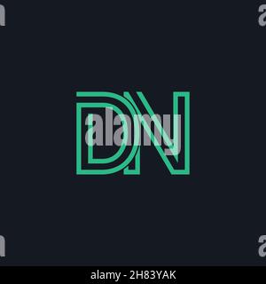 Professional Innovative Initial DN logo. Minimal elegant Monogram. Premium Business Artistic Alphabet symbol and sign Stock Vector