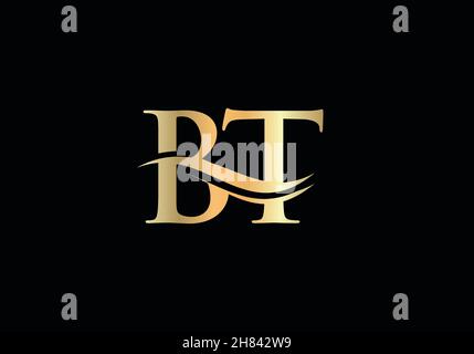 BT Creative Modern Letter Logo Design. BT Icon Letters Logo Vector ...