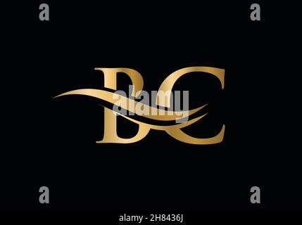 BC Linked Logo for business and company identity. Creative Letter BC Logo Vector Stock Vector
