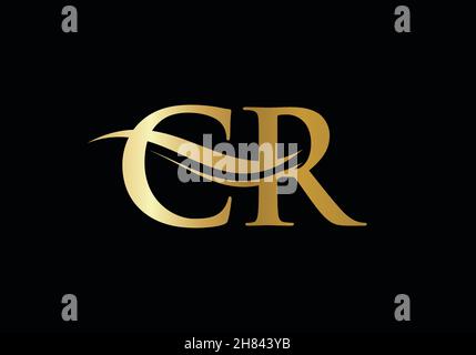 CR Letter Linked Logo for business and company identity. Initial Letter CR Logo Vector Template. Stock Vector