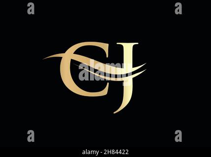 Initial CJ letter business logo design vector template with minimal and modern trendy. Stock Vector