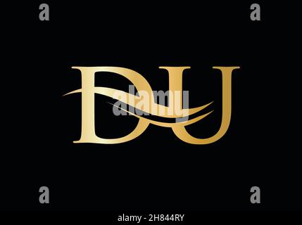 Modern DU Logo Design for business and company identity. Creative DU letter with luxury concept. Stock Vector