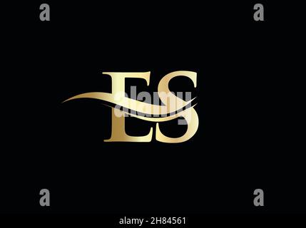 ES Linked Logo for business and company identity. Creative Letter ES Logo Vector Stock Vector