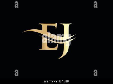 Letter EJ Logo Design for business and company identity. Creative EJ letter with luxury concept Stock Vector