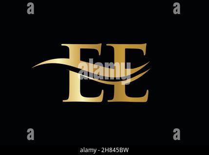 Initial EE letter business logo design vector template with minimal and modern trendy. EE logo design Stock Vector