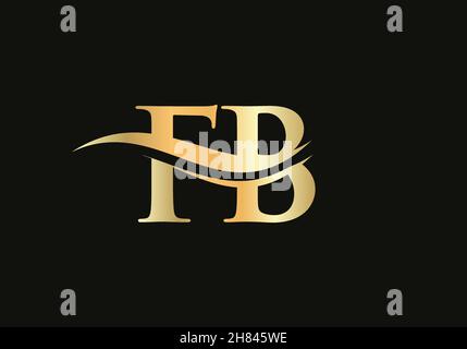 Initial FB letter logo with creative modern business typography vector template. Creative abstract letter FB logo design Stock Vector