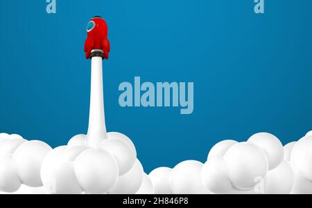 3d rocket spaceship render and draw by mesh. Realistic modern digital rocket. Vector illustration. Stock Vector