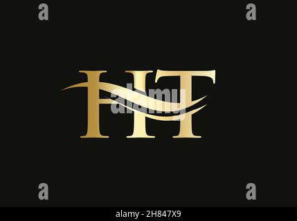 Initial Letter HT Linked Logo for business and company identity. Modern Letter HT Logo Vector Template with modern trendy Stock Vector