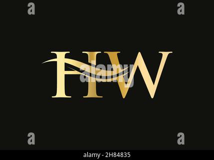 HW Logo Monogram Design Template Stock Vector - Illustration of elegance,  logotype: 224506615