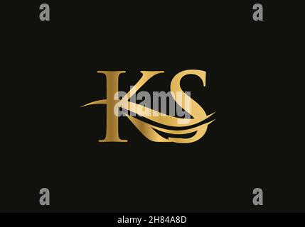 KS Linked Logo for business and company identity. Creative Letter KS Logo Vector Stock Vector