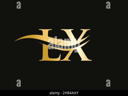 LX Linked Logo for business and company identity. Creative Letter LX Logo Vector Stock Vector