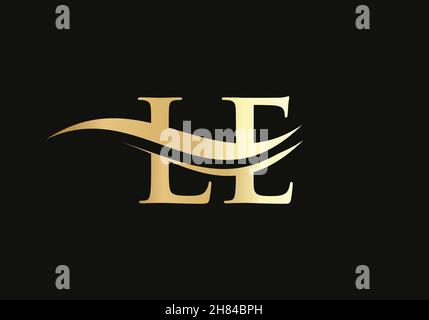 Initial LE letter business logo design vector template with minimal and modern trendy. LE logo design Stock Vector