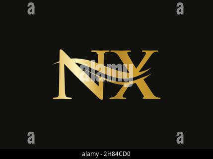 NX Linked Logo for business and company identity. Creative Letter NX logo Vector Stock Vector