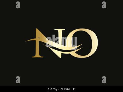 NO Letter Linked Logo for business and company identity. Initial Letter NO Logo Vector Template Stock Vector