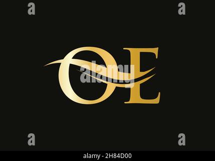 Initial OE letter business logo design vector template with minimal and modern trendy. OE logo design Stock Vector