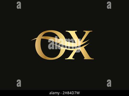 OX Linked Logo for business and company identity. Creative Letter OX logo Vector Stock Vector